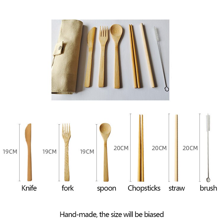 Travel Cutlery | Forks, Spoons & Knives Set | Bamboo Eco