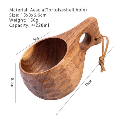 Finland Wooden | Camping Bowl Outdoor | Nordic Acacia Rubber