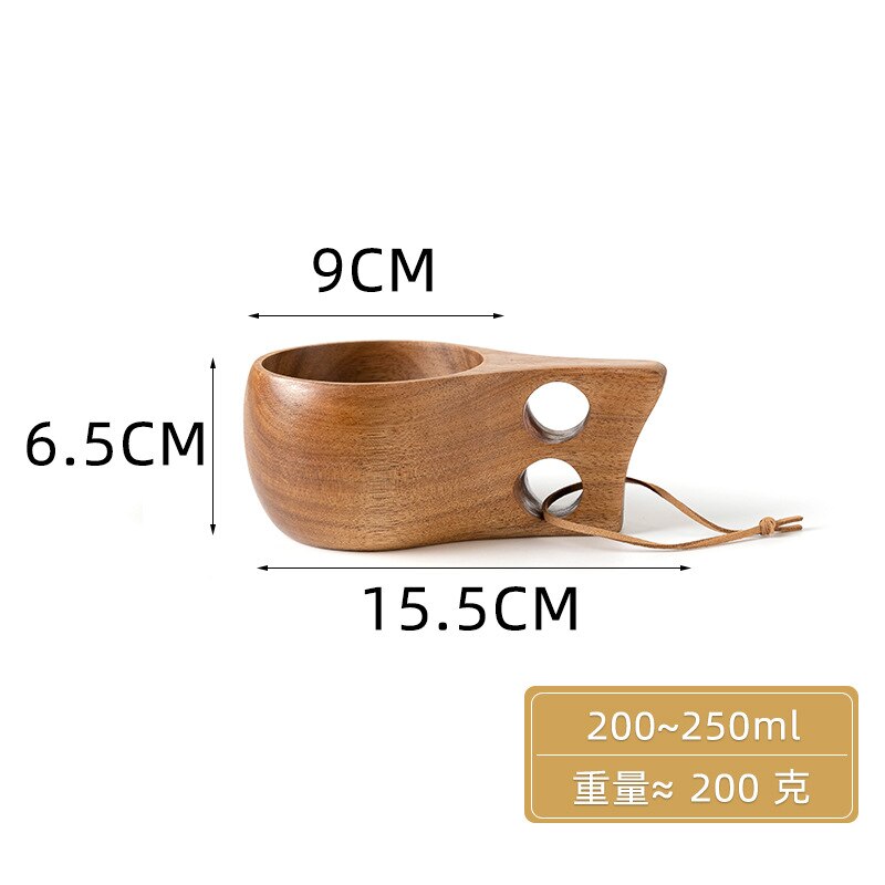 Finland Wooden | Camping Bowl Outdoor | Nordic Acacia Rubber