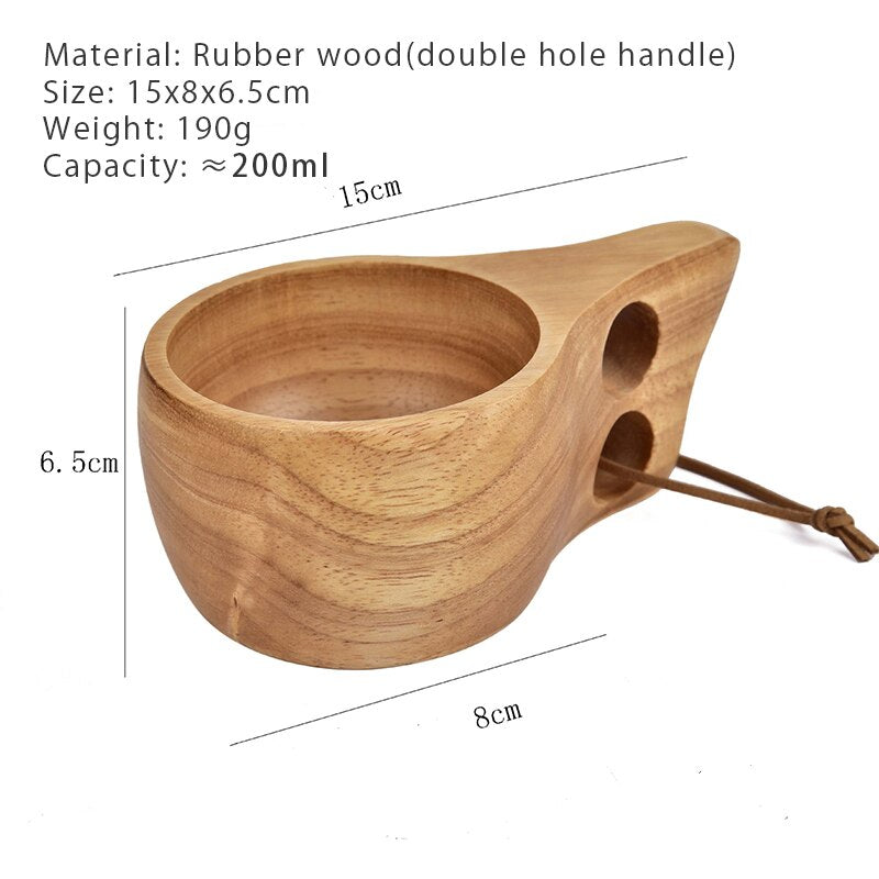 Finland Wooden | Camping Bowl Outdoor | Nordic Acacia Rubber