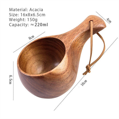 Finland Wooden | Camping Bowl Outdoor | Nordic Acacia Rubber