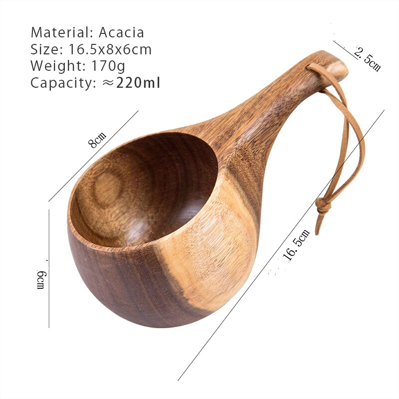 Finland Wooden | Camping Bowl Outdoor | Nordic Acacia Rubber